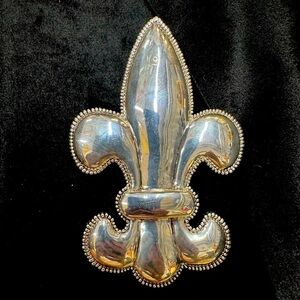 New Silver Fleur-de-Lis Broach & Pendant